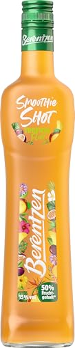 Berentzen | Smoothie Shot Tropical Flirt | 50% Fruchtgehalt* | Samtige Konsistenz | Mit dem Geschmack von Passionsfrucht und Mango| Perfekt als Shot, auf Eis oder als Aperitiv | 0,5L | 15% Vol. von Berentzen