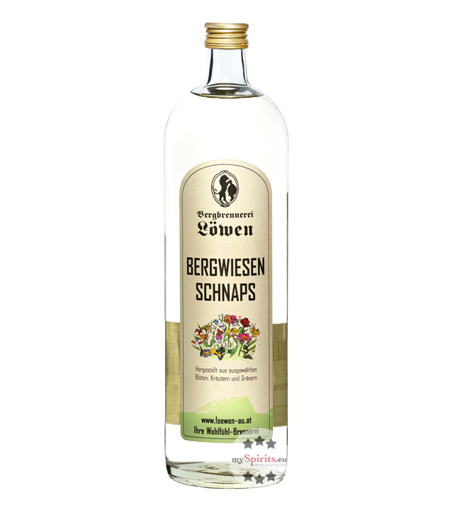 Löwen Bergwiesen Schnaps (40 % Vol., 1,0 Liter) von Bergbrennerei Löwen