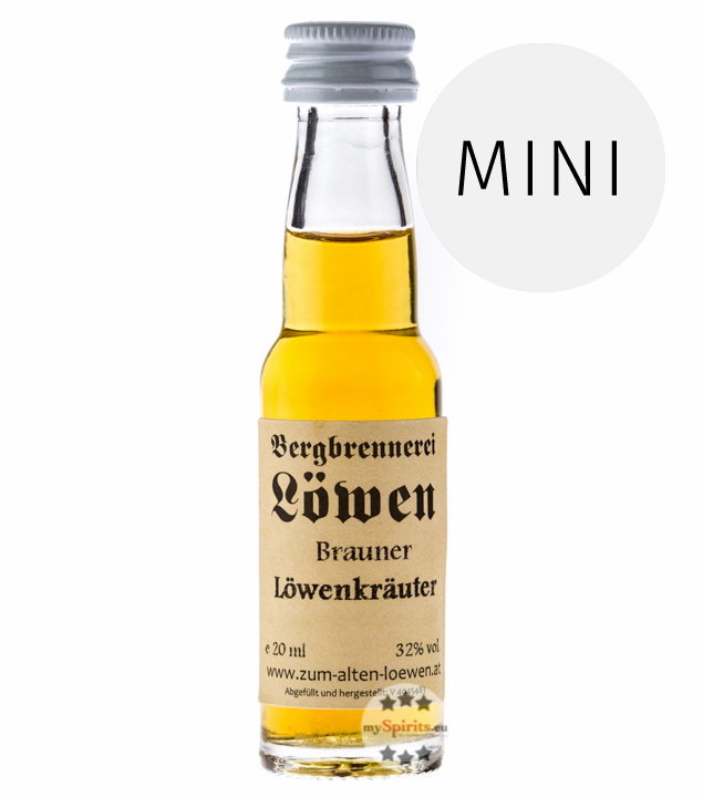 Löwen Brauner Löwen Kräuter (32% Vol., 0,02 Liter) von Bergbrennerei Löwen