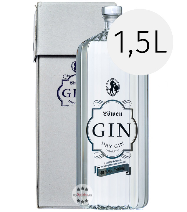 Löwen Dry Gin 1,5l (40 % vol., 1,5 Liter) von Bergbrennerei Löwen