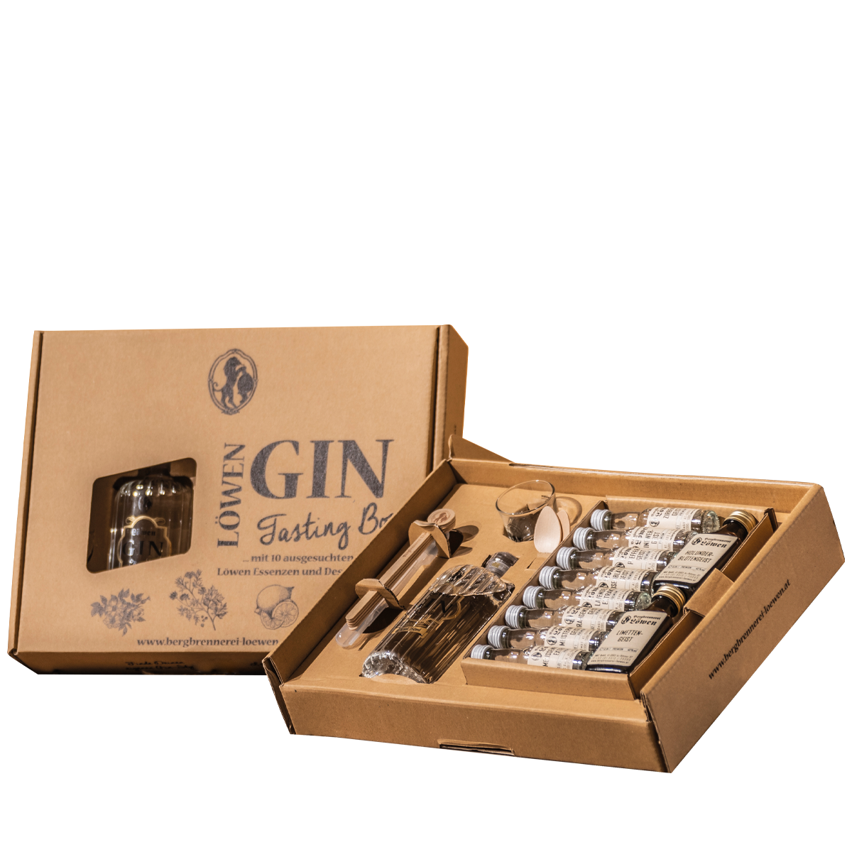 Löwen Gin Tasting Box 40% vol von Bergbrennerei Löwen