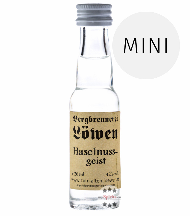 Löwen Haselnuss-Geist (42% Vol., 0,02 Liter) von Bergbrennerei Löwen