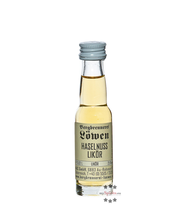 Löwen Haselnusslikör  (25 % Vol., 0,02 Liter) von Bergbrennerei Löwen