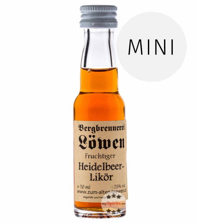 Löwen Heidelbeerlikör  (25% Vol., 0,02 Liter) von Bergbrennerei Löwen