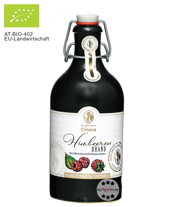 Löwen Himbeer Schnaps Bio (40 % vol, 0,5 Liter) von Bergbrennerei Löwen