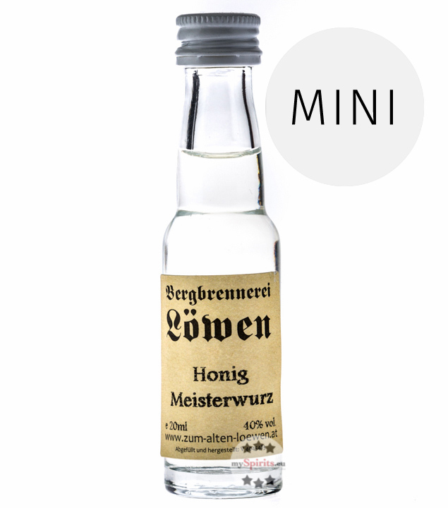Löwen Honig Meisterwurz  (40% Vol., 0,02 Liter) von Bergbrennerei Löwen