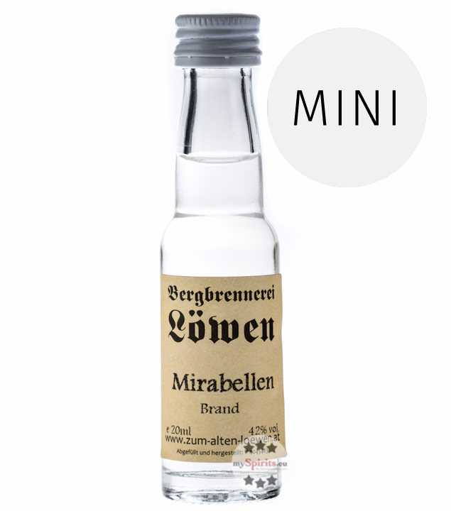 Löwen Mirabellen Brand  (42% Vol., 0,02 Liter) von Bergbrennerei Löwen