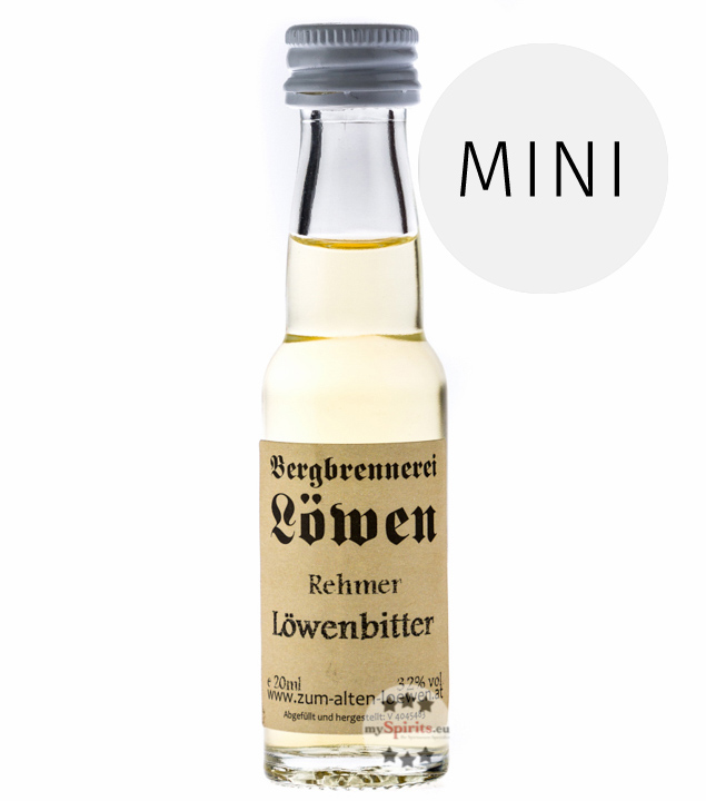 Löwen Rehmer Löwen-Bitter  (32% Vol., 0,02 Liter) von Bergbrennerei Löwen