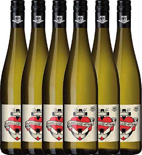 Glaube-Liebe-Hoffnung Riesling von Bergdolt-Reif & Nett - Weißwein 6 x 0,75l 2022 VINELLO - 6er - Weinpaket inkl. kostenlosem VINELLO.weinausgießer von Bergdolt-Reif & Nett