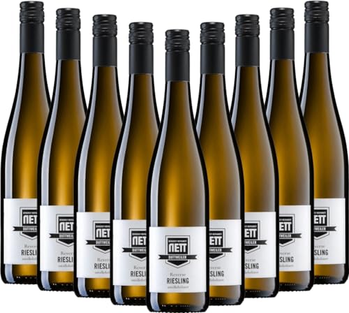 Reverse Riesling entalkoholisiert Bergdolt-Reif & Nett Weißwein 9 x 0,75l VINELLO - 9x Weinpaket inkl. kostenlosem VINELLO.weinausgießer von Bergdolt-Reif & Nett