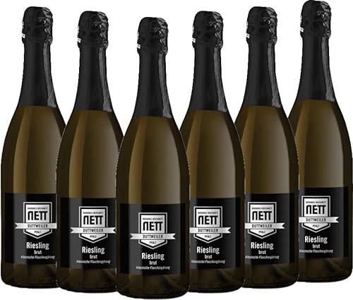 Riesling brut Sekt b.A.- Bergdolt-Reif & Nett Schaumwein 6 x 0,75l VINELLO - 6 x Weinpaket inkl. kostenlosem VINELLO.weinausgießer von Bergdolt-Reif & Nett