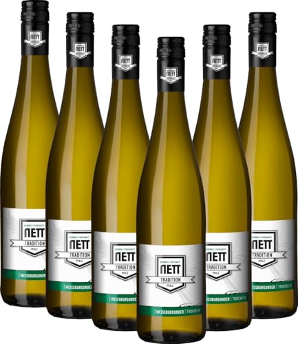Tradition Weißburgunder trocken Bergdolt-Reif & Nett Weißwein 6 x 0,75l VINELLO - 6 x Weinpaket inkl. kostenlosem VINELLO.weinausgießer von Bergdolt-Reif & Nett