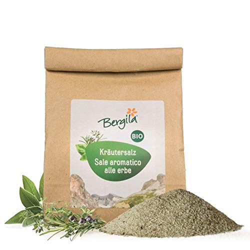 Bergila Kräutersalz 500 g Bio - für natürlich genussvolles Würzen und Salzen - aus 100% natürlichen, biologischen Rohstoffen - kontrollierte und zertifizierte Qualität aus Südtirol von Bergila