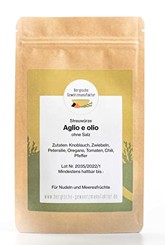 Aglio e olio Gewürzmischung ohne Salz von Bergische Gewürzmanufaktur