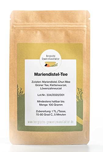 Bergische Gewürzmanufaktur Mariendistel Tee - Grüner Tee - 20g Bergische Gewürzmanufaktur Mariendistel Tee - Grüner Tee - 20g von Bergische Gewürzmanufaktur