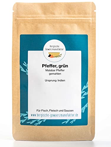 Pfeffer, grün gemahlen/Grüner Malabarpfeffer Pfeffer, grün gemahlen/Grüner Malabarpfeffer von Bergische Gewürzmanufaktur