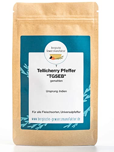Tellicherry Pfeffer "TGSEB", gemahlen Tellicherry Pfeffer "TGSEB", gemahlen von Bergische Gewürzmanufaktur