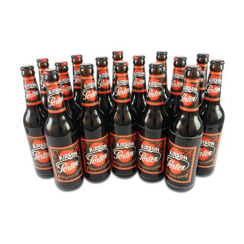 Lausitzer Kirsch Porter (Kirschbier / 16 Flaschen à 0,5 l / 4,2% vol.) Mehrweg von Bergquell-Brauerei Löbau