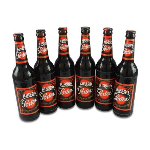 Lausitzer Kirsch Porter (Kirschbier / 6 Flaschen à 0,5 l / 4,2% vol.) Mehrweg von Bergquell-Brauerei Löbau