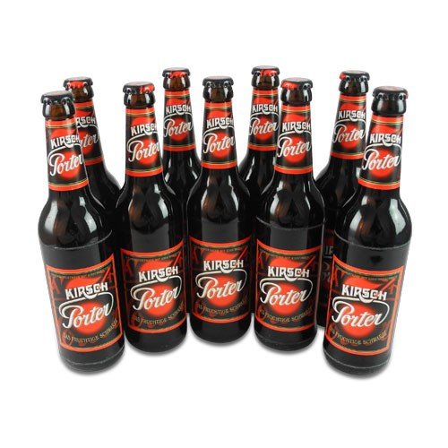 Lausitzer Kirsch Porter (Kirschbier / 9 Flaschen à 0,5 l / 4,2% vol.) inc. 0.72€ MEHRWEG Pfand von Bergquell-Brauerei Löbau