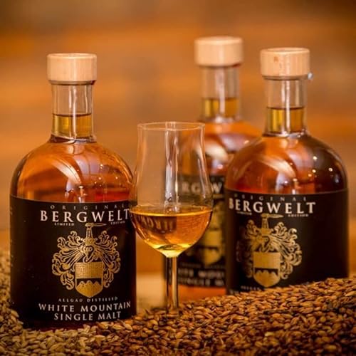 Bergwelt White Mountain Single Malt Whisky 45% Vol. (1 x 0,5 l) - Exquisiter Single Malt Whisky aus dem Allgäu - Perfekt für Kenner und Liebhaber von Bergwelt