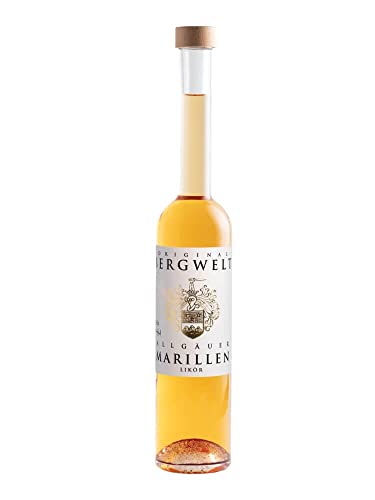 Marillen Likör 18% Vol. (1 x 0,5 l) - Köstlicher Marillenlikör von der Bergwelt Brennerei im Allgäu - Genießen Sie den fruchtig-süßen Geschmack. von Bergwelt