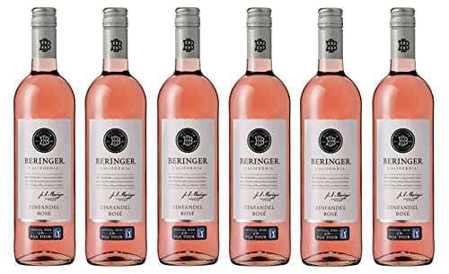 6x 0,75l - 2023er - Beringer - Classic - Zinfandel Rosé - California - Vereinigte Staaten - Rosé-Wein lieblich von Beringer