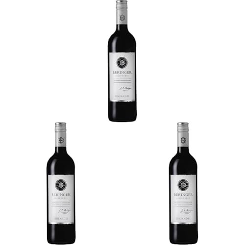 Beringer Classic Zinfandel Kalifornien Rotwein trocken (1 x 0.75 l) (Packung mit 3) von Beringer