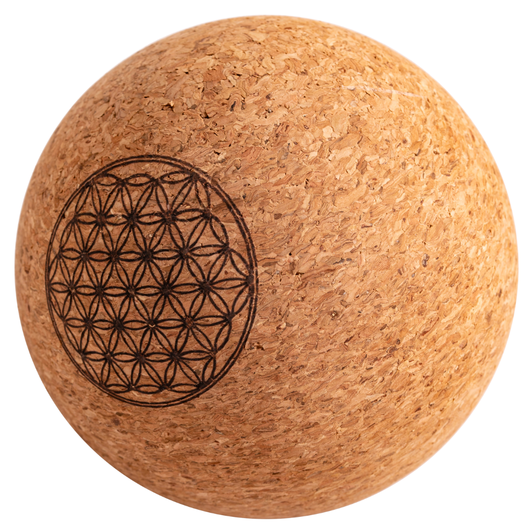 Faszienball aus Kork mit Blume des Lebens, groß, 10cm Faszienball aus Kork mit Blume des Lebens, groß, 10cm von Berk
