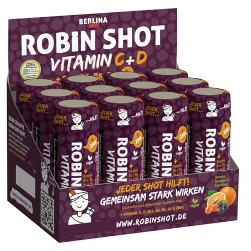 Berlina Vitamin+C ROBINSHOT Box – 12 Shots à 60ml – Aronia, Orangen- und Sanddornsaft mit Vitaminen und Zink. Jeder Shot hilft. Berlina Vitamin+C ROBINSHOT Box – 12 Shots à 60ml – Aronia, Orangen- und Sanddornsaft mit Vitaminen und Zink. Jeder Shot hilft. von Berlinashot