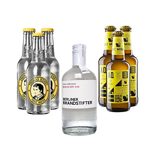 Berliner Brandstifter Gin (0,35l) & Thomas Henry + Aqua Monaco Set von Berliner Brandstifter/Thomas Henry/Aqua Monaco