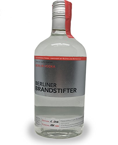 Berliner Brandstifter 7fach gefilterter Vodka - Wodkas aus Zuckerrüben - verfeinert mit Blüten und Botanicals - 0,7l 43,3%vol. von Berliner Brandstifter