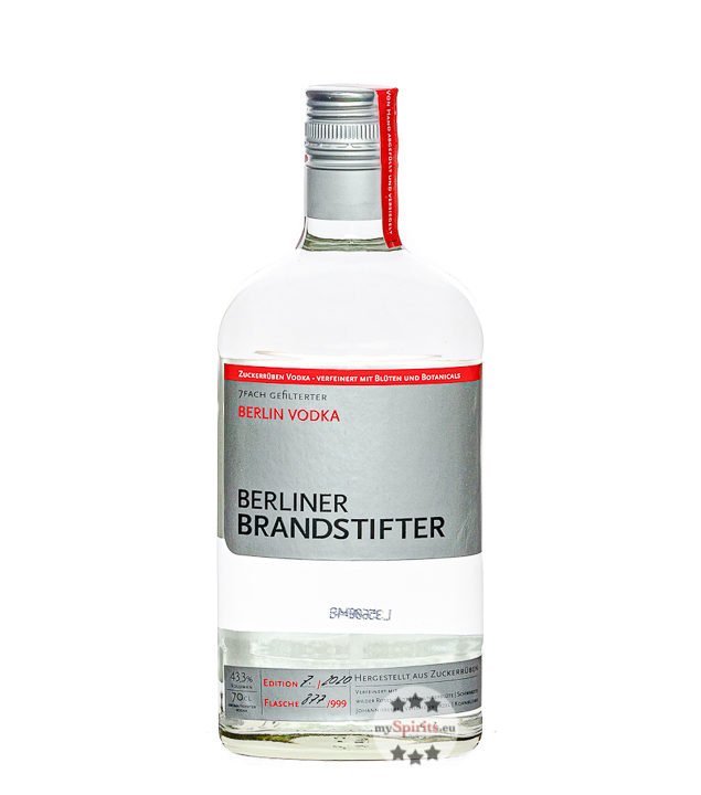 Berliner Brandstifter Berlin Vodka (43,3 % Vol., 0,7 Liter) von Berliner Brandstifter