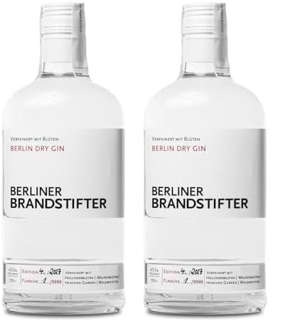 Berliner Brandstifter Dry Gin, 700ml (Packung mit 2) von Berliner Brandstifter