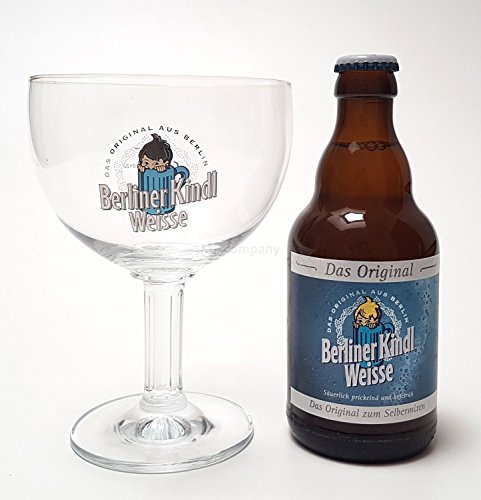 Berliner Kindl Weisse Bier 0,33L (3% Vol) + Pokalglas 0,3L - Inkl. Pfand MEHRWEG von Berliner Kindl-Berliner Kindl