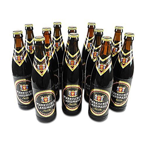 Märkischer Landmann Schwarzbier (12 Flaschen à 0,5 l / 4,9% vol.) von Berliner Kindl Brauerei