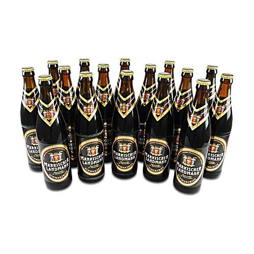 Märkischer Landmann Schwarzbier (16 Flaschen à 0,5 l / 4,9% vol.) von Berliner Kindl Brauerei