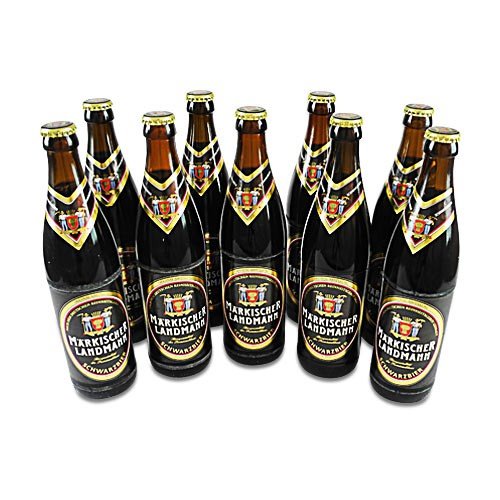 Märkischer Landmann Schwarzbier (9 Flaschen à 0,5 l / 4,9% vol.) von Berliner Kindl Brauerei