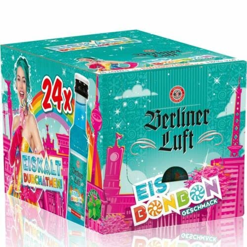 24 x Berliner Luft Eisbonbon himmelblau a 0,02l Eisbonbon Geschmack a 18% Vol (24 x 20ml) von Berliner Luft