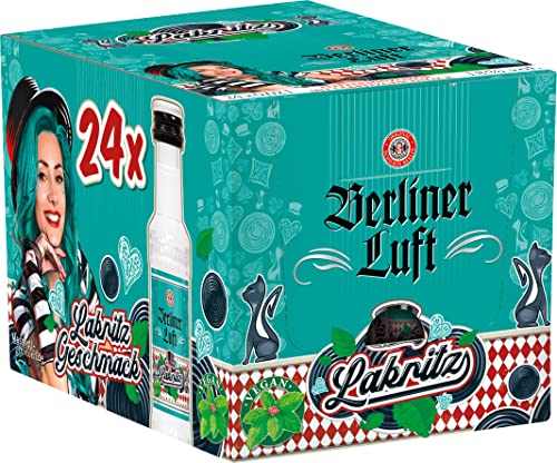 24 x Berliner Luft Lakritz Pfefferminzlikör mit Lakritz a 20ml 18% Vol. von Berliner Luft