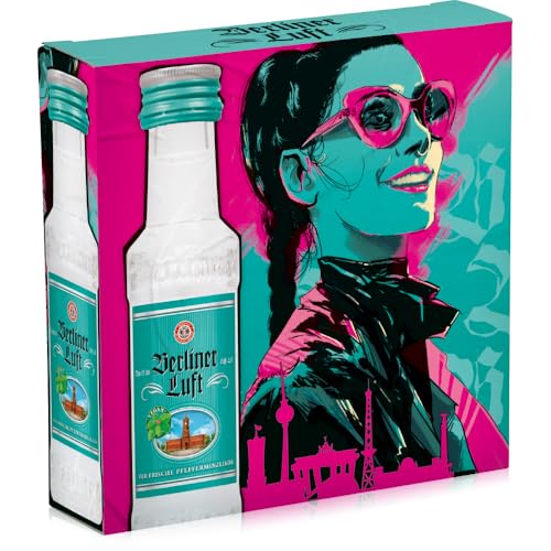 Berliner Luft | Kultiger Pfefferminzlikör | Frisch, klar & aromatisch | Vegan & glutenfrei | Made in Berlin | 18% Vol. | 4 x 0,02L von Berliner Luft