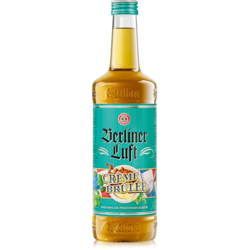 Berliner Luft Crème brûlée | Kultiger Pfefferminzlikör mit Karamellnote | Minze & Crème brûlée | Vegan & glutenfrei | Made in Berlin | 18% Vol. | 0,7 L von Berliner Luft