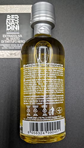 Extra-natives Olivenöl mit schwarzem Trüffel, Flasche zu 50 ml - Bernardini Tartufi von Bernardini Tartufi