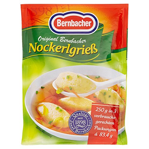Bernbacher Nockerlgrieß, 3 Beutel, 250g Bernbacher Nockerlgrieß, 3 Beutel, 250g von Bernbacher