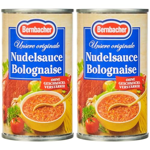 Bernbacher Nudelsauce Bolognaise (1 x 170 ml Dose) (Packung mit 2) von Bernbacher