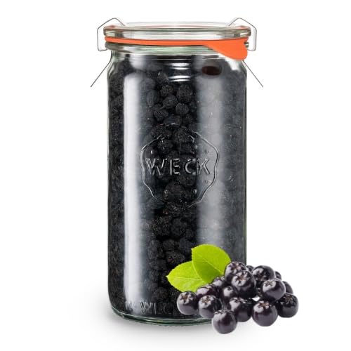 Aronia 150g - 100% Getrocknete Früchte - Trockenfrüchte - Hot Air Methode - Versiegelt in einem 340 ml Weck Glas - ohne Zuckerzusatz - Quelle für Vitamine - BerriesPolska® von Berries Polska