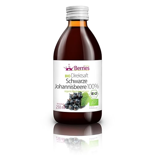 Berries Polska BIO Saft Direkt aus Bio Frucht Gepresst, Kaltgepresst - ohne Farbstoffe, ohne Zucker, ohne GMO, ohne Konservierungsstoffe - Vegan, Vegetarisch - Schwarze Johannisbeere - 250ml Berries Polska BIO Saft Direkt aus Bio Frucht Gepresst, Kaltgepresst - ohne Farbstoffe, ohne Zucker, ohne GMO, ohne Konservierungsstoffe - Vegan, Vegetarisch - Schwarze Johannisbeere - 250ml von Berries Polska
