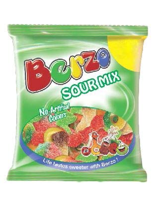 Berzo Mix Fruchtgummis Sauer - 160g - 6er-Packung von Berzo