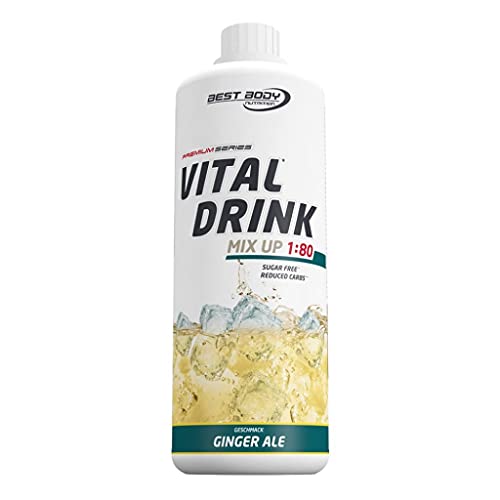 2 x Best Body Nutrition Vital Drink, 1L Flasche , Ginger Ale (2er Pack) von Best Body Nutrition