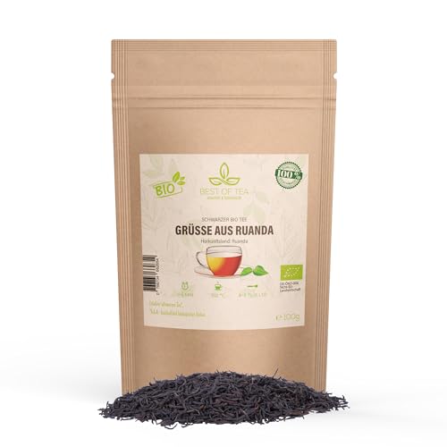 Best-of-Tea - Grüße aus Ruanda - Bio Tee - Schwarztee lose - Mittel - Ohne Aromen - Vegan von Best-of-Tea